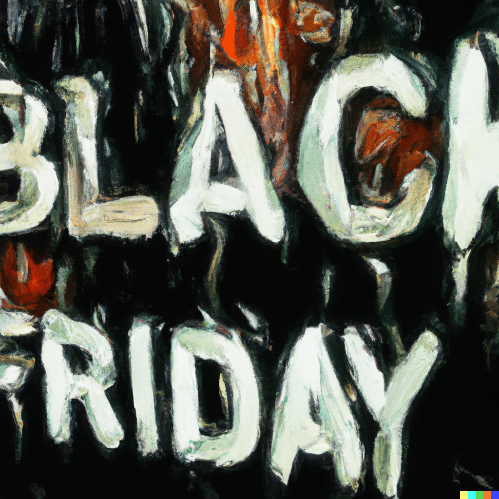 DALL·E 2023-11-17 11.40.04 - oil painting of black friday